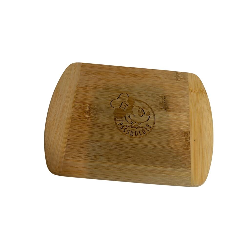 Walt Disney World Passholder Chef Mickey Wood Cutting Charcuterie Board